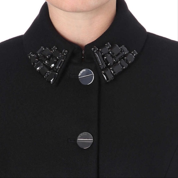 Ted Baker Embellished Peplum Wool/Cashmere Coat - Picture 4 of 9